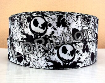 1" Skeleton Grosgrain Ribbon