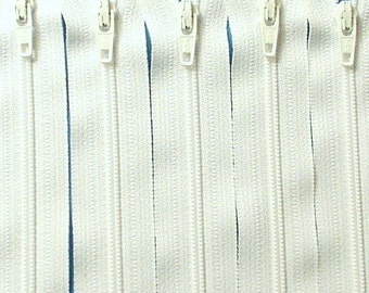 Zipper SALE: Wholesale Fifty 16 Inch White Zippers YKK Color 501