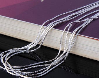 Free Shipping* - 10 pcs Silver Plated Necklace Link Chain with Lobster Clasp Wholesale Price (SSS1014)