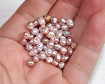 Tiny pink freshwater pearls