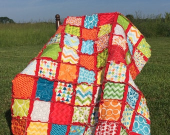 Handmade Gender Neutral Baby Rag Quilt