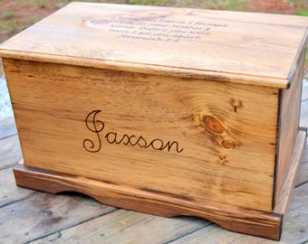 Large Kids Toy Chest - Wooden Chest - Keepsake Box - Memory Box - Baby and Kids Memory Chest - LARGE Wooden Chest - Toy Box