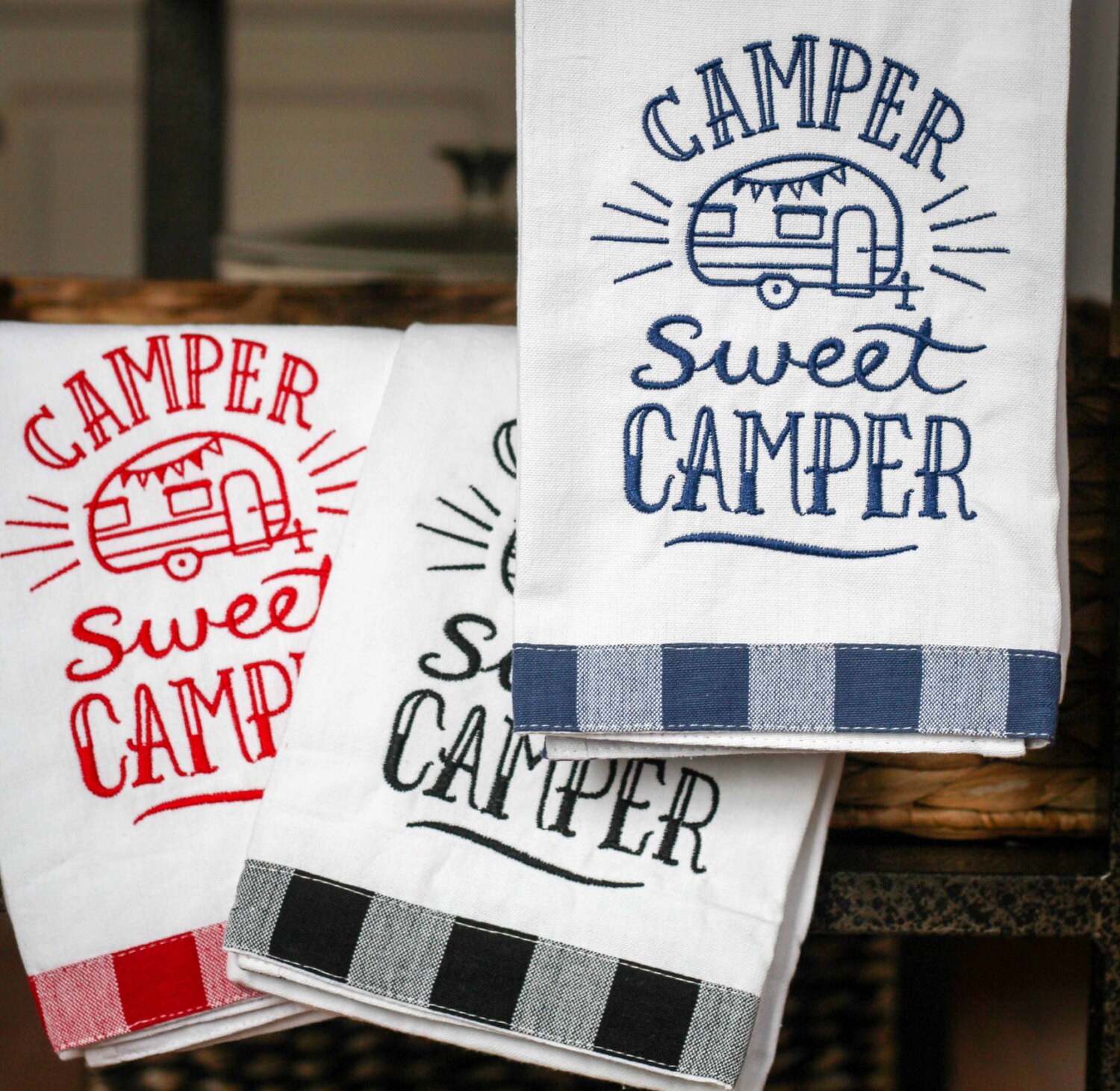 Camper Sweet Camper Kitchen Towel Dish Towel RV Accessories