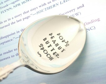 Pop's Peanut Butter Spoon, Gift for Pop, Gift for Grandpa, Gift for Papa, Gift for Papa, Gift for Pop Pop