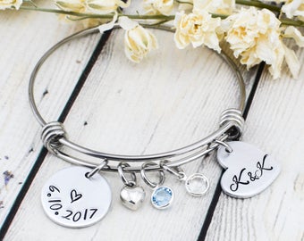 Wedding Bracelet for Women - Bride Gift - Wedding Gift for Bride from Maid of Honor - Bridal Shower Gift - Wedding Date Bracelet for Bride