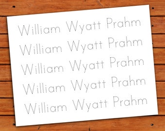 create name tracing worksheet
