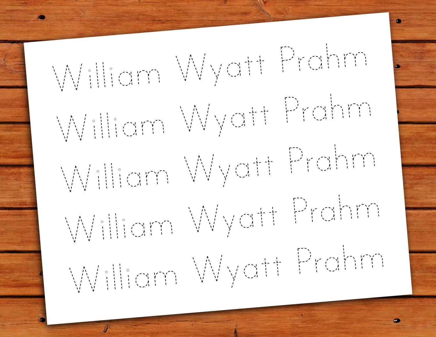 Personalized Print Name Trace Worksheet PDF Printable