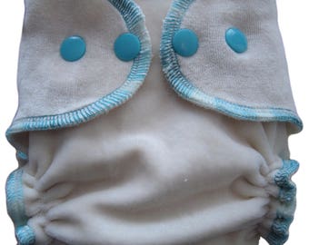 Organic Bamboo Velour Fitted Nappy – Fitted Cloth Diaper – super soft and absorbent