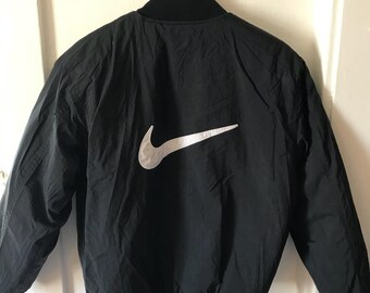 Vintage 1990s Nike Reversible Black and Yellow Down Jacket