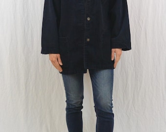 Vintage Oversized Corduroy Jacket, Size Medium, Navy Blue, Grunge, My So Called Life, 90's Clothing, Indie Clothing, Tumblr Clothing