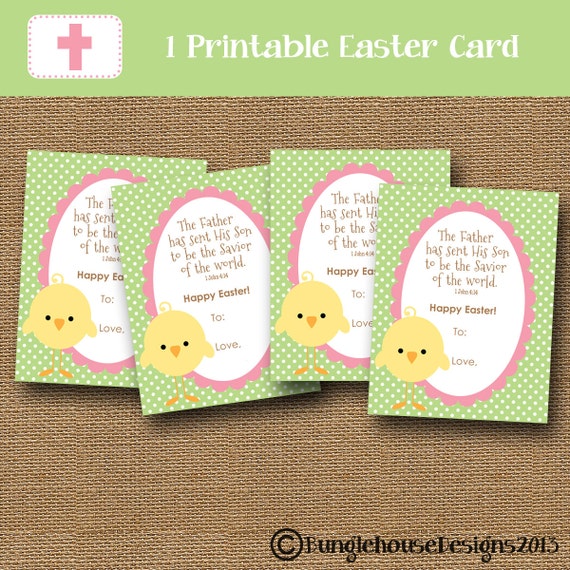 printable kids easter card easter chick card diy printable