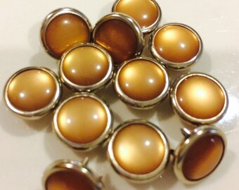 24 Tan Cowgirl Snaps Pearl Prong Western Snaps