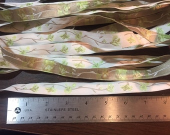 Elegant Jacquard Fabric Ribbon - 35 yards