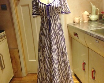 Original 1970s Lace Maxi Dress UK 12