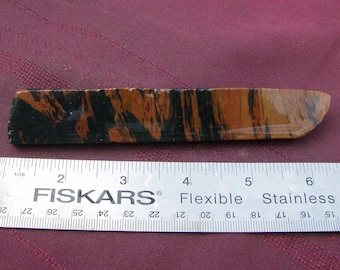 Mahogany Obsidian Slab - Beautiful Brown & Black Handmade Stone Slice, Knapping Material, Arrowheads, Knife Blade by JewelryArtistry - SL511