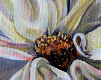 An Acrylic Painting of a Dahlia by Pattie Wall