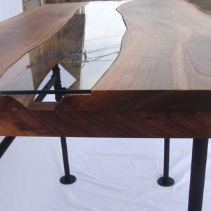 Wood and Glass River Table