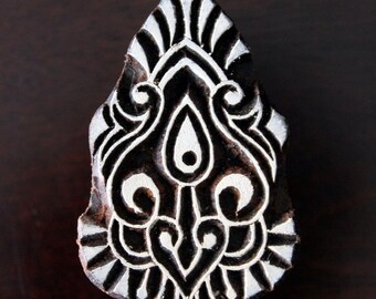 pottery Stamps, Indian Wood Stamp, Textile Stamp, Wood Blocks, Tjaps, Printing Stamp- Baroque/Damask Motif Motif