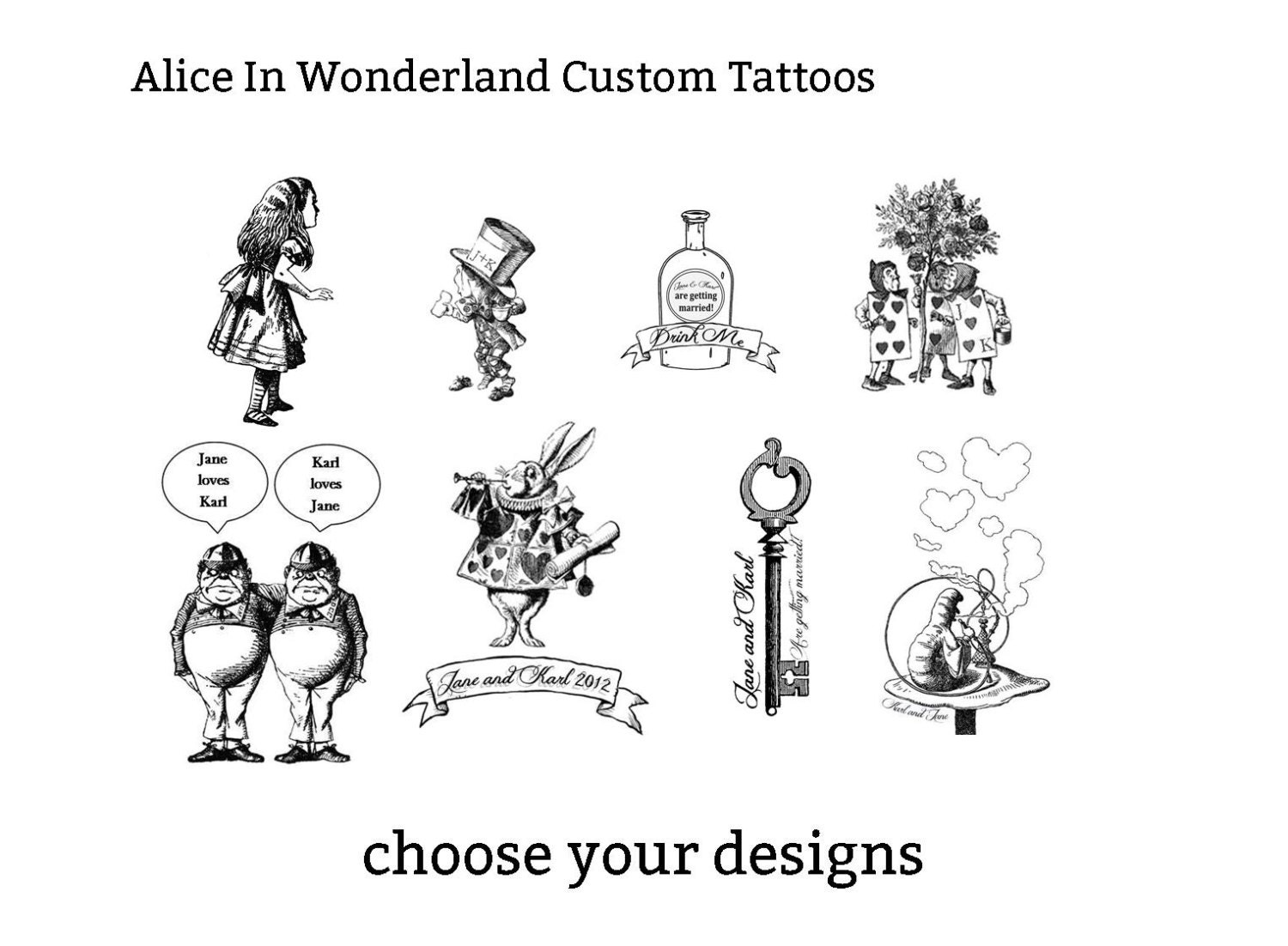 16+ Small Alice In Wonderland Clock Tattoo Gif