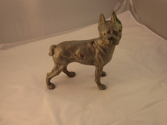 Hubley Antique Cast Iron Boston Terrier Door Stop Boston Hubley Antique Cast Iron Boston Terrier Door Stop, Boston Terrier, Antique Door Stop, Cast Iron, Cast Iron Dog, Vintage House - Hubley Antique Cast Iron Boston Terrier Door Stop Boston