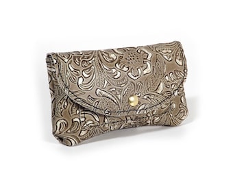 Baroque style leather wallet