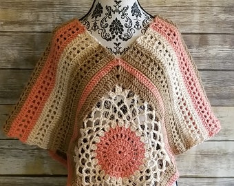 Crochet 2way poncho