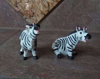 Vintage Character Collectibles 1990's Pete Apsit Noah's Ark Holy Herd Zoe and Zoullou Zebra, Excellent Condition in Original Boxes