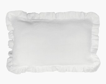 Pillow Lilia made of linen-white-linen pillows-timeless-elegant-natural