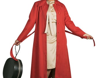 Vintage 1970s Burgundy Trench Coat