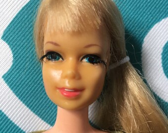 Casey/Stacey Vintage Doll Mattel Rare 1960's All Original Platinum Blonde Blue Eyes Long Lashes Teeth Near Mint Condition