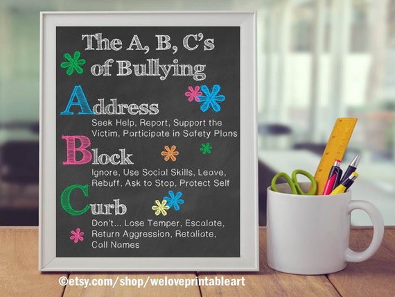 Anti-Bullying Back to School Teacher Classroom Decor School