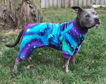 Dog Pajamas, Fleece Dog Pajamas, Dog PJs, Dog Jammies, Dog Pyjamas, Dog Clothes, Dog Clothing, Large Dog Clothes, Cute Dog Clothes, Pitbulls