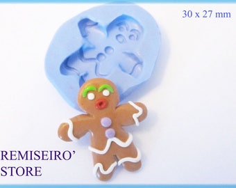 Mold gingerbread d spice 30 x 27 mm silicone.