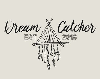 Dream Catcher Logo Boho Fashion Blog Logo Business Gypsy Logo Bohemian Branding Kit Photography Logo Premade Custom Ethnic Logo Tribal Luxe