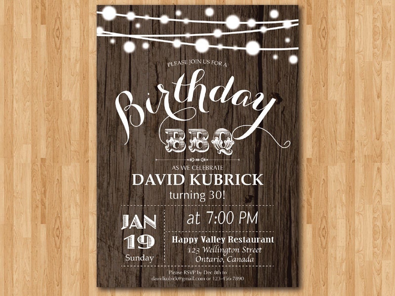 birthday bbq invitation