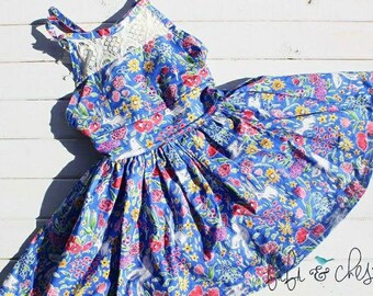 Girls summer dress, baby dress, vintage dress, easter dress, spring dress