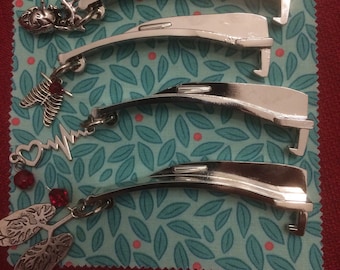 LARYNGOSCOPE BOTTLE OPENER keychain Match Day Graduation ekg heart lungs ribs medical student crna nurse doctor