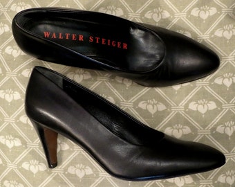Black leather, size 35.5 WALTER STEIGER pumps