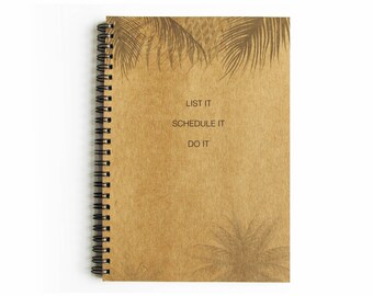Notebook - A5 Kraft Notebook - Spiral Bound Notebook - Do it now!