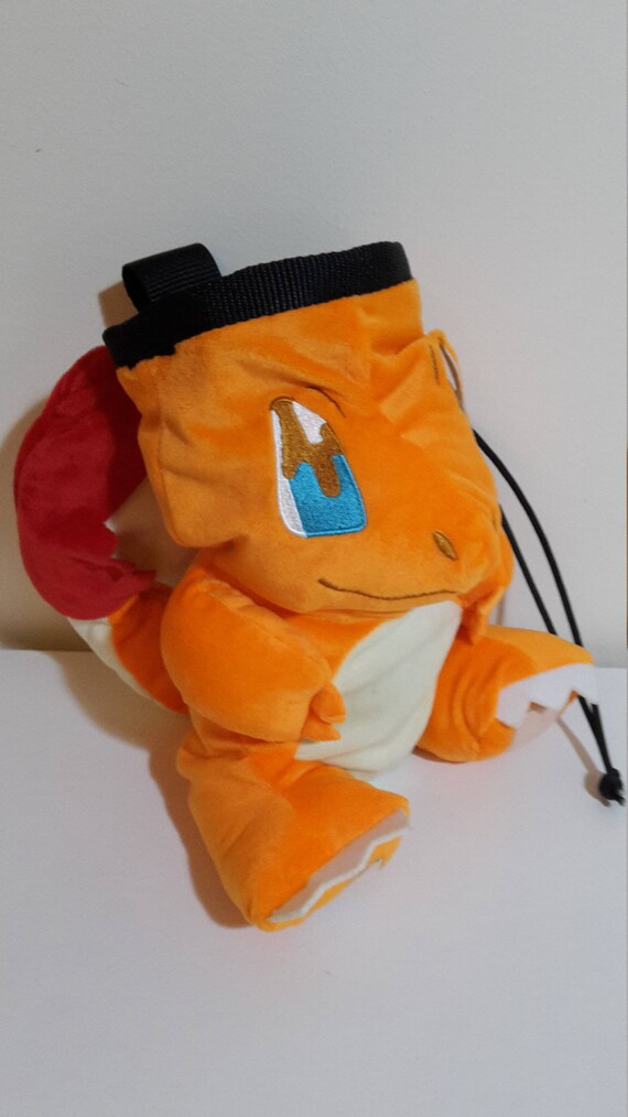 Charmander Pokemon Rock Climbing Chalk Bag made from a