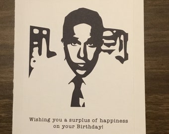 the office birthday card etsy