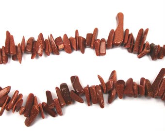 irregular beads GOLDSTONE 26 mm max 10 cm