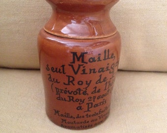 French vintage Maille mustard jar