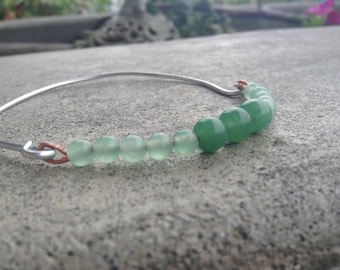 Faux Jade Beaded Bracelet