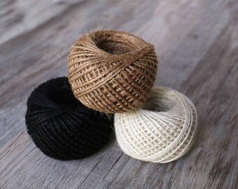 50m natural Jute String, Jute Rope, white Twine, Rope, Gift Wrapping, Florist Supplies,Gift Wrap,Wedding Craft, 2mm Jute Rope