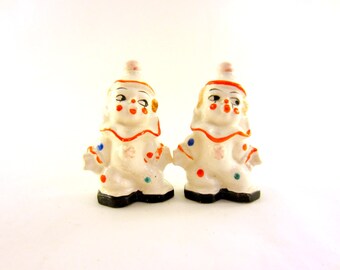 Vintage Clown Salt and Pepper Shakers