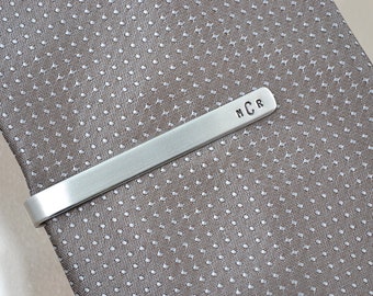 Groomsmen Gift - Personalized Tie Clip - Monogram Tie Bar - Boyfriend Gift, Monogrammed Tie Clip, Father of the Bride, Groom - Gifts for Him