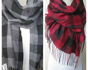 Gray grey Black red burgundy buffalo plaid scarf Man fashion-mad-mens scarf -hijab-2015 trends FASHION Turkish Scarf scarves2012
