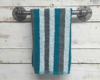 Industrial Towel Bar, industrial towel rack, rustic towel bar, towel holder, bath towel bar, industrial towel bar, pipe towel bar
