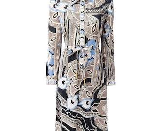 Leonard 1970s Silk Dress
